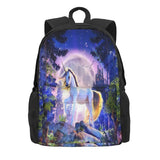 Moonlight Unicorn Backpacks Men's & Women's Retro Kids Backpack