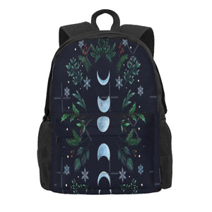 Moonlit Garden-Festive Green Backpacks Men's Backpacks Bags For Women Unisex