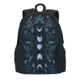Moonlit Garden-Teal Snow Backpacks Men Women Mens B