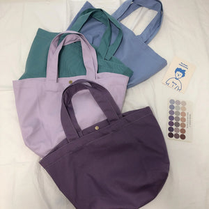 Morandi Large Capacity Canvas Tote Handbag Women Shoulder Bag Casual