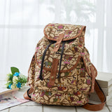 Classic Owl Pattern Women Backpack Vintage Travel Canvas Backpack