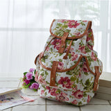 Vintage Lady Backpack Canvas Pattern Casual Travel Bag