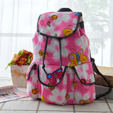 Vintage Lady Backpack Canvas Pattern Casual Travel Bag