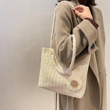 Mori-girl Shoulder Bags Women Underarm Large Capacity Totes Flower Handbags