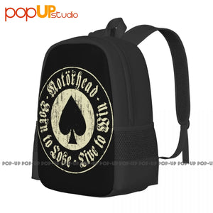 Moterhead Born To Lose Live To Sin Ace Of Spades Backpack Large