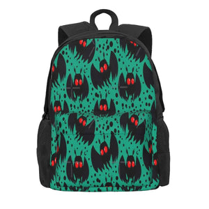 Mothman Green Night Backpacks Men's Women School Bag Girl