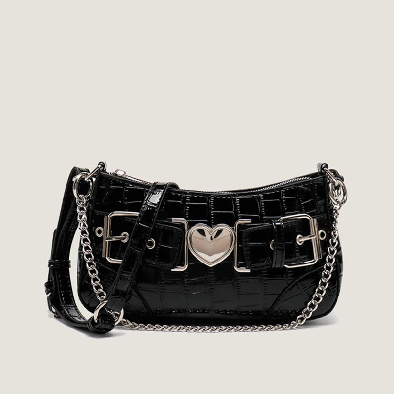 Crocodile Pattern Shoulder Bag Women's Underarm Phone Bag