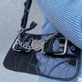 Crocodile Pattern Shoulder Bag Women's Underarm Phone Bag