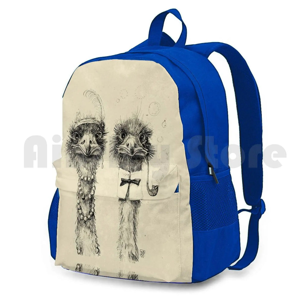 Ostrich Outdoor Hiking Backpack Waterproof Camping Travel Vintage Couple