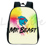 Mr Beast Lightning Cat Backpack Cartoon Bookbag Kindergarten Knapsack