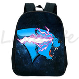 Mr Beast Lightning Cat Backpacks Kids Anime Rucksacks