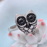 Vintage Owl Ring in 925 Silver, Unique and Stylish Design