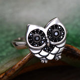 Vintage Owl Ring in 925 Silver, Unique and Stylish Design