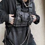 Ms Tactical Shoulder Bags Chest Rig Bag Hip Hop Streetwear Unisex