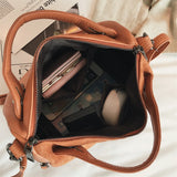 Soft Leather Oblique Satchel Shoulder Bag for Women