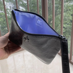 Mugle Angel Metallic Makeup Bag with Star Clutch Handbag