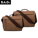 Mugu Canvas Shoulder Bag for Men - Large 17 Inch Computer Bag