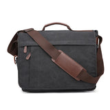 Mugu Canvas Shoulder Bag for Men - Large 17 Inch Computer Bag