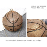 Basketball Style Party Ladies Handbag Clutch Diamond Studded Purses