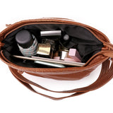 Multi-Compartment PU Leather Crossbody Bag for Women
