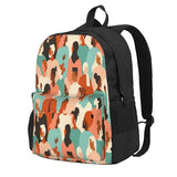 Multi-Ethnic Crowd Backpacks Men's and Women's Zipper Backpacks