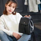Multi-Function Women Mini Backpack PU Leather Girls School Bag