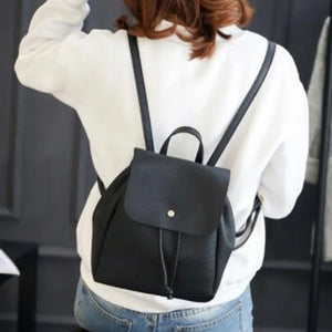 Multi-Function Women Mini Backpack PU Leather Girls School Bag