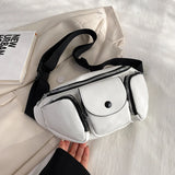Multi-Function Women's Waist Bag Pu Leather Crossbody Chest Bags