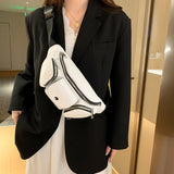 Multi-Function Women's Waist Bag Pu Leather Crossbody Chest Bags