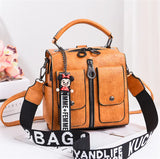 Multi-Functional Leather Shoulder Bag Tote Cross Bag
