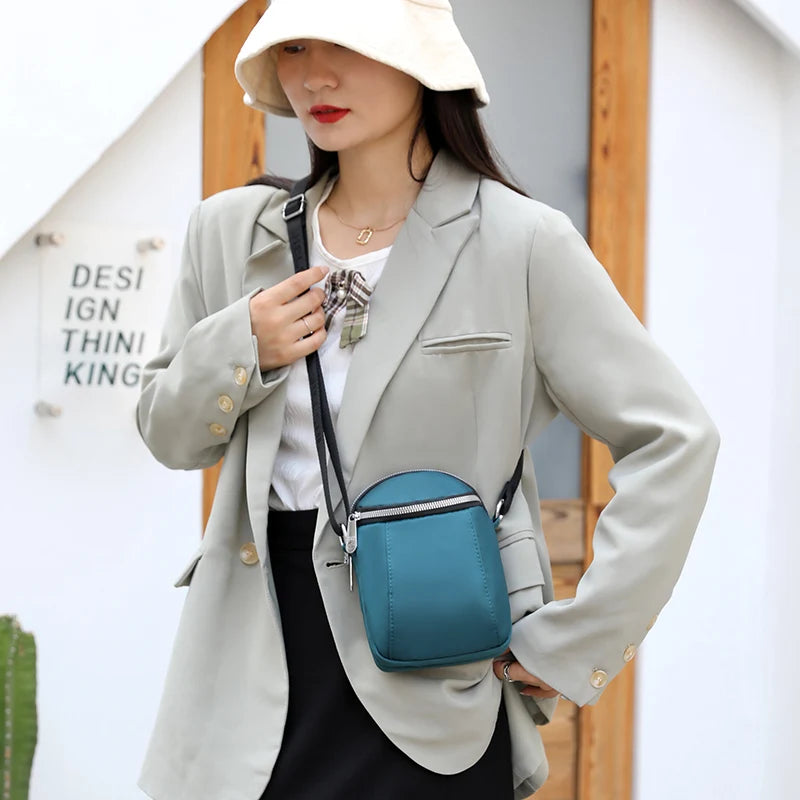 Multi-Functional USB Charging Shoulder Bag Vintage Crossbody Cash Purse Cell Pho