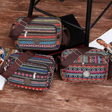 Striped Canvas Single Bag Women Messenger Bag