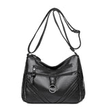 Vintage Leather Shoulder Bag for Women Crossbody Handbag