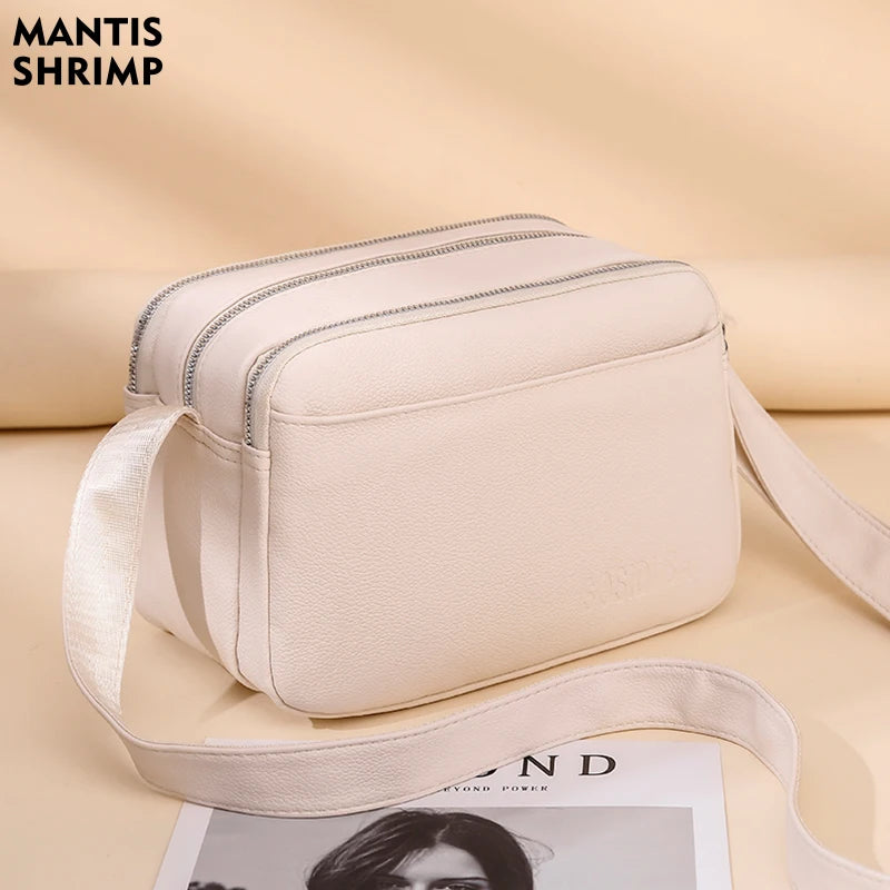 Women's Solid Shoulder Bag High Messenger Pack Daily Crossbody Bag