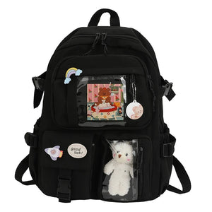 Large Capacity Multi-Pocket Nylon School Backpack