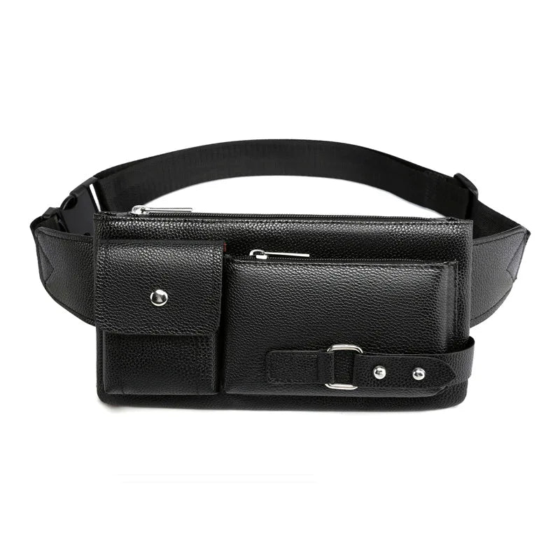 PU Leather Waist Packs Belt Bag Crossbody Shoulder Bag Travel Belt Bag