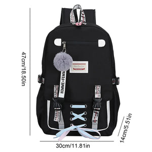 Multi-Pocket Students Backpack School Bag for Teenage Girls Boys
