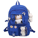 Multi-Pocket School Backpack Large Capacity Casual Rucksack Travel Bag