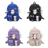 Multi-Pocket School Backpack Large Capacity Casual Rucksack Travel Bag
