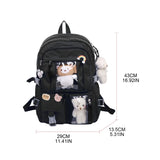 Multi-Pocket School Backpack Large Capacity Casual Rucksack Travel Bag