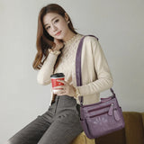 Flower Leather Handbag Shoulder Messenger Bag