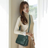 Flower Leather Handbag Shoulder Messenger Bag
