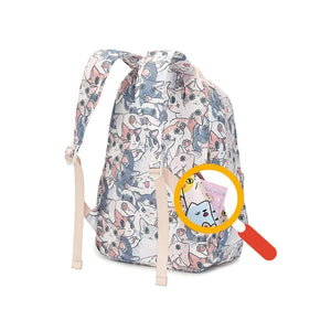 Multi-Pocket CAT Print School Backpack for Student Teenagers