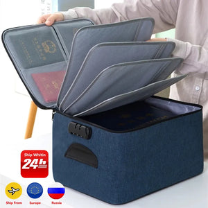 Multi-Purpose Document Storage Briefcase Business Trip Portable Seal