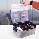 Multi-Purpose Document Storage Briefcase Business Trip Portable Seal
