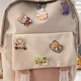 Women's Multi-color Cartoon Backpack for School or Travel