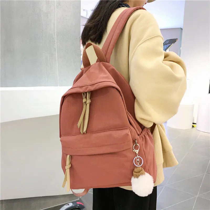 Multi-colors Nylon Backpack Waterproof Durable Portable Knap