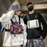 Unisex Oxford Chest Bag Hip Hop Streetwear Shoulder Vest Waist Pack