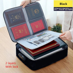 Multi-function Document Storage Bag Household Organizer Pouch