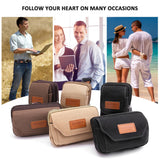 Men Canvas Waist Pack Bum Bag Classic Texture Small Phone Pouch